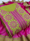 Pink Colour Latest Fancy Designer Casual Wear Pure Cotton Embroidery Worked Dress Material Collection 103